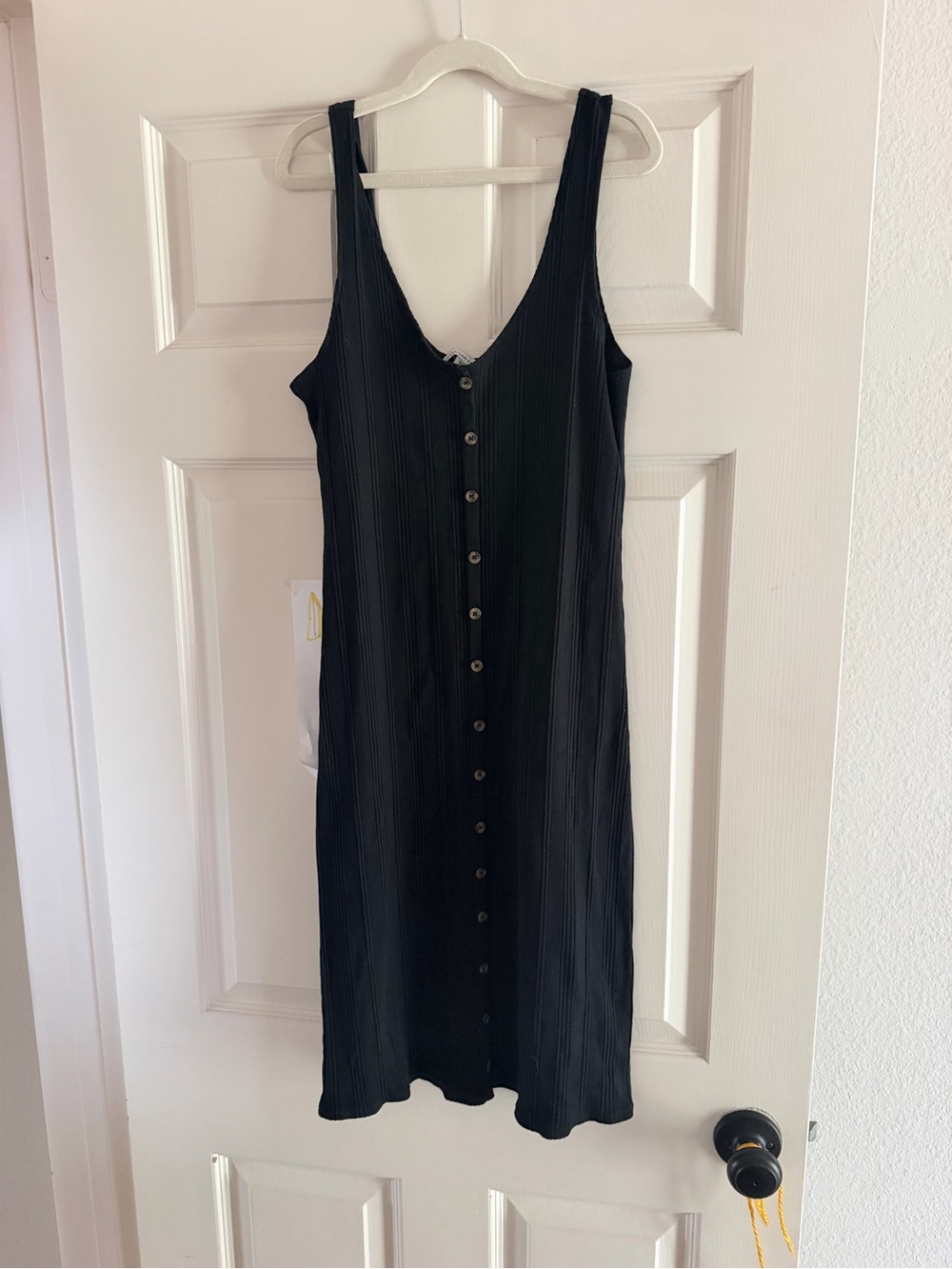American Eagle Outfitters Black Button-Front Dress